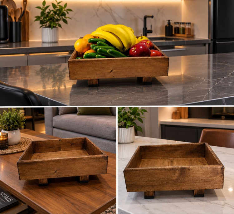 میوه خوری چوبی طرح باکس کد 13