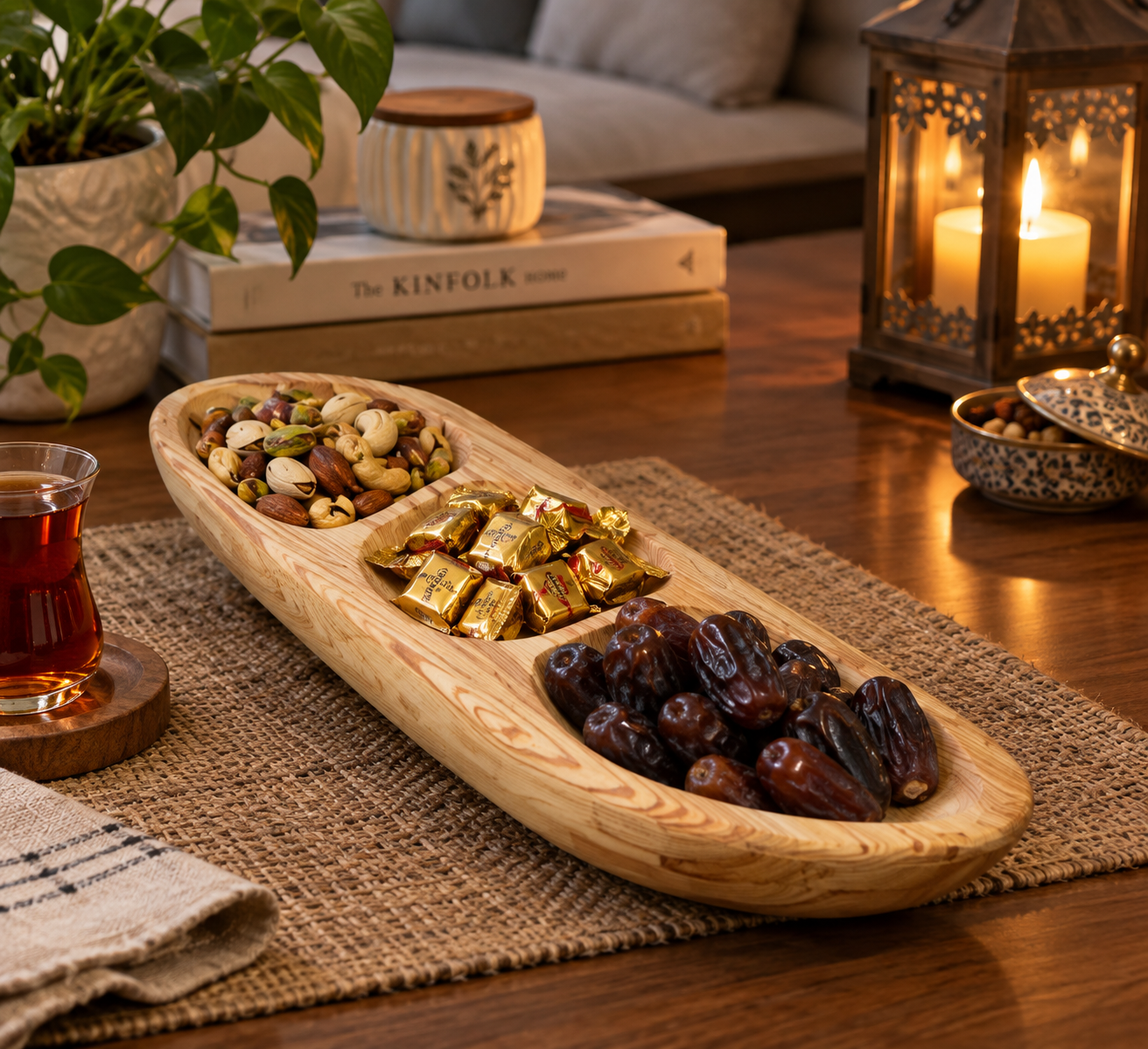 اردو خوری روستیک سه تکه چوبی کد۱۷